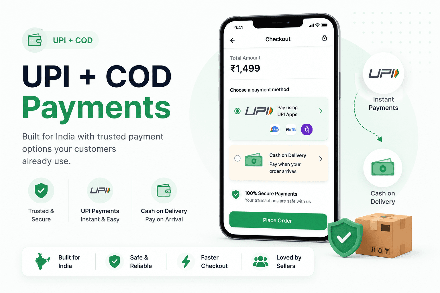ScaleVend UPI and COD payments feature artwork