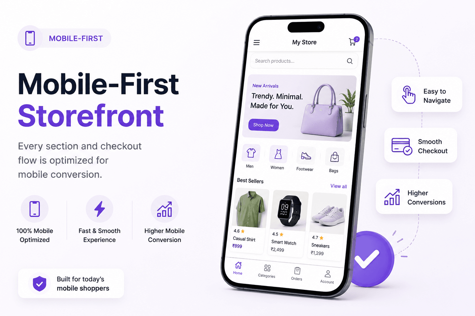 ScaleVend mobile-first storefront feature artwork